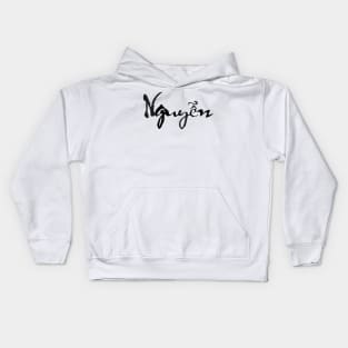 Nguyen Viet Last Name Calligraphy Art Kids Hoodie